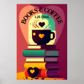 Bücher und Kaffee Poster (Vorne)
