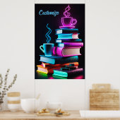 Bücher und Kaffee Poster (Küche)