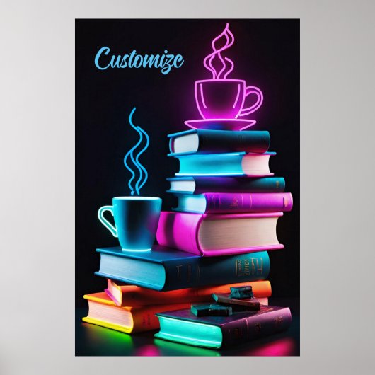 Bücher und Kaffee Poster (Vorne)