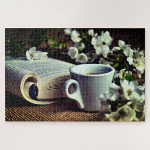 Bücher und Kaffee Puzzle