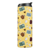 Bücher und Kaffee Thermosbecher (Nach links gedreht)