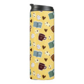 Bücher und Kaffee Thermosbecher (Nach rechts gedreht)