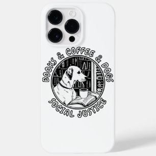 Bücher und Kaffee und Hunde und soziale Gerechtigk Case-Mate iPhone 14 Pro Max Hülle