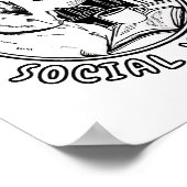 Bücher und Kaffee und Hunde und soziale Gerechtigk Poster (Ecke)