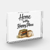 Bücher und Kaffee - Vintage-Buch Fotoblock (Links)