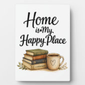Bücher und Kaffee - Vintage-Buch Fotoplatte (Vorderseite)