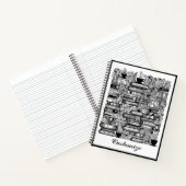 Bücher und Kaffeefarbe Ich Doodle (Innenseite)