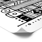 Bücher und Kaffeefarbe ich Doodle 2 Poster (Ecke)