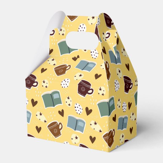 Bücher und Kaffeekartons Geschenkschachtel (Rückseite)