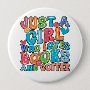 Bücher- und Kaffeeliebhaber Button
