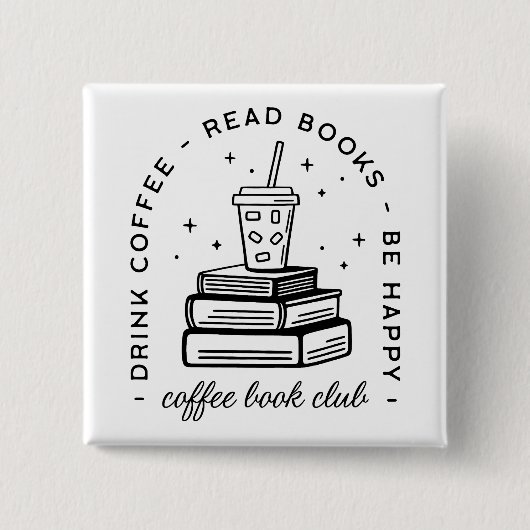 Bücher und Kaffeeliebhaber Button (Vorderseite)