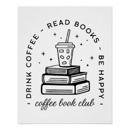 Bücher und Kaffeeliebhaber Poster