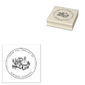 Bücher und Kaffeepflanzen aus der Bibliothek Gummistempel (Stempel)