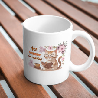 Bücher und Katzen Geschenkte, gemütliche Katzen-Le Kaffeetasse