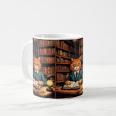 Bücher und Katzen Kaffeetasse (Vorderseite Links)