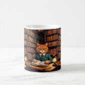 Bücher und Katzen Kaffeetasse (Mittel)