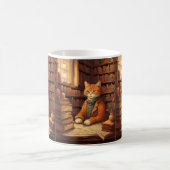 Bücher und Katzen Kaffeetasse (Mittel)