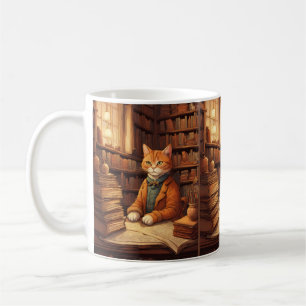 Bücher und Katzen Kaffeetasse