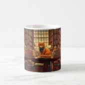 Bücher und Katzen Kaffeetasse (Mittel)