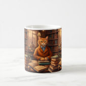 Bücher und Katzen Kaffeetasse (Mittel)
