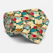 Bücher und Katzen Krawatte (Gerollt)