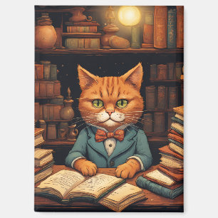 Bücher und Katzen Magnet