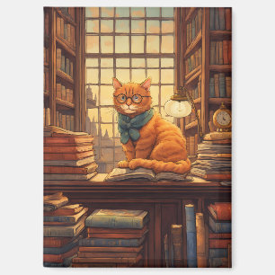 Bücher und Katzen Magnet