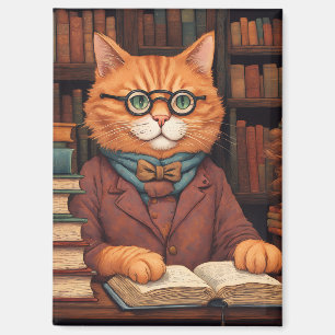 Bücher und Katzen Magnet
