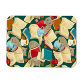 Bücher und Katzen Magnet (Horizontal)