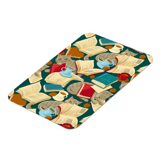 Bücher und Katzen Magnet (Linke Seite)