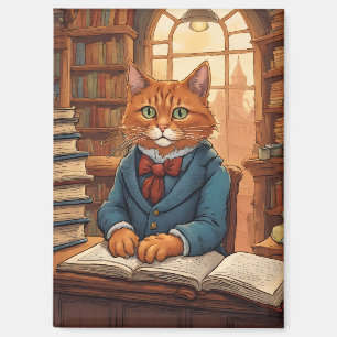 Bücher und Katzen Magnet