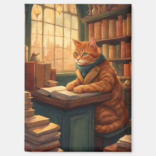 Bücher und Katzen Magnet
