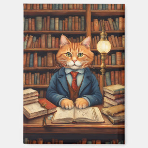 Bücher und Katzen Magnet