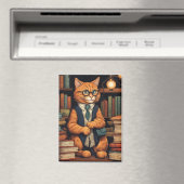 Bücher und Katzen Magnet (In Situ (Geschirrspüler))