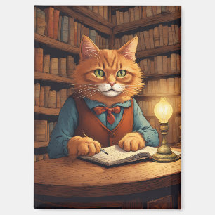 Bücher und Katzen Magnet