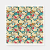 Bücher und Katzen Serviette (Vorderseite)