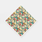 Bücher und Katzen Serviette (Ecke)