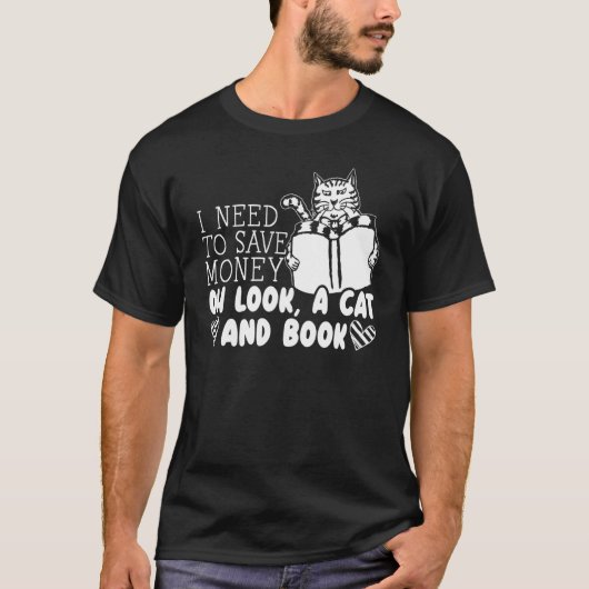 Bücher und Katzen T-Shirt (Vorderseite)
