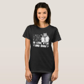 Bücher und Katzen T-Shirt (Vorne ganz)