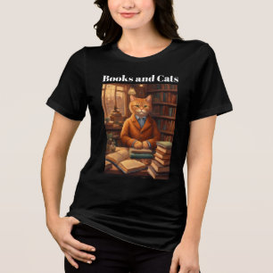 Bücher und Katzen Tri-Blend-Shirt Tri-Blend Shirt