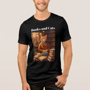 Bücher und Katzen Tri-Blend-Shirt Tri-Blend Shirt