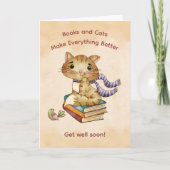 Bücher und Katzen werden gut Karte (Vorderseite)