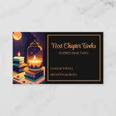 Bücher und Kerzenlicht Visitenkarte (Vorderseite)