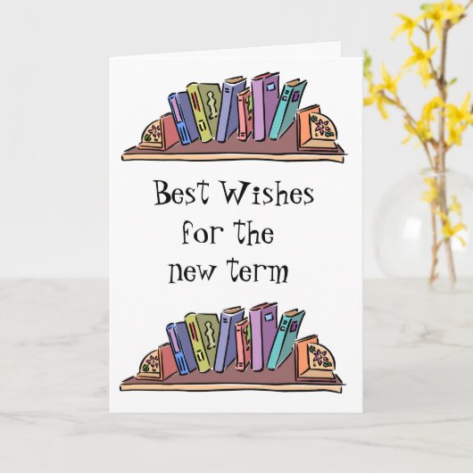 Bücher und Lernen Karte (Gelbe Blume)