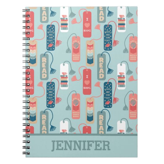 Bücher und Lesezeichen Gemustert lesen (Vorderseite)