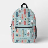 Bücher und Lesezeichen Gemustert lesen Bedruckter Rucksack (Vorderseite)