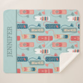 Bücher und Lesezeichen Gemustert lesen Sherpadecke (Vorderseite (Horizontal))