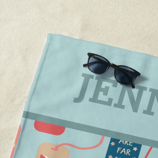 Bücher und Lesezeichen Gemustert lesen Strandtuch (Beispiel)