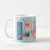 Bücher und Lesezeichen Illustriert lesen Kaffeetasse (Links)