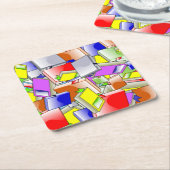 Bücher und mehr Bücher Rechteckiger Pappuntersetzer (angewinkelt)